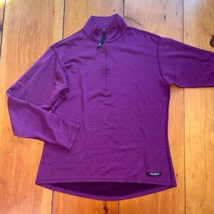 EMS purple quarter zip midlayer